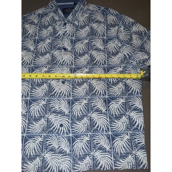 Nat Nast, blue Hawaiian button-down, men’s collared shirt, silk blend size XL - Picture 4 of 6
